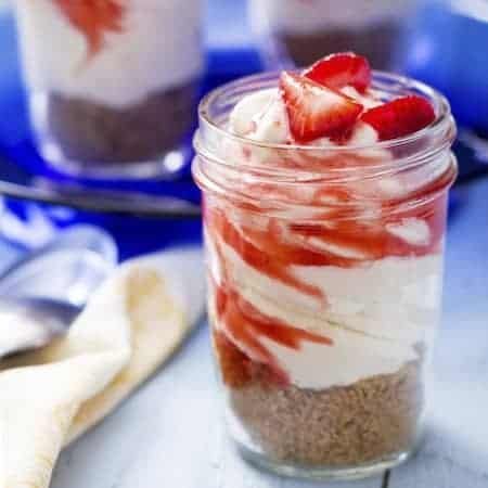 Strawberry Cheesecake Sundae Pots - RecipeTin Eats