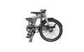 Gazelle Paris C7 elektrische stadsfiets met lage instap, afgebeeld in zijaanzicht op neutrale achtergrond, met Bosch middenmotor, gesloten kettingkast, verende voorvork en zadelpen, MIK-bagagedrager en spatborden – gericht op comfortabel dagelijks gebruik en woon-werkverkeer.
