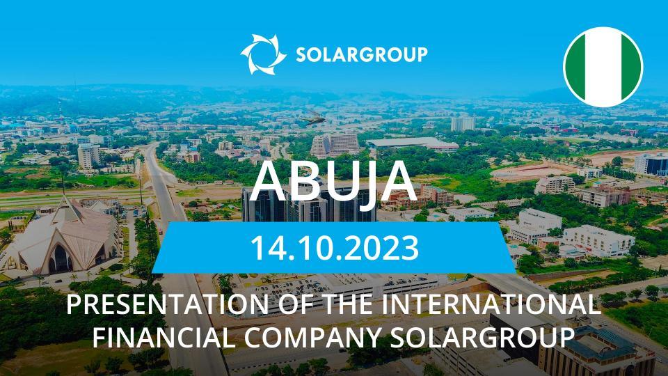 Presentation of the international financial company SOLARGROUP in Abuja (Nigeria)