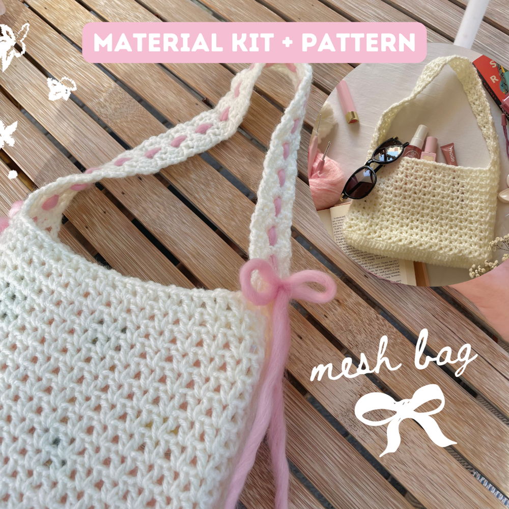 how to crochet the cutest mesh bag (any size!) | beginner-friendly tutorial + easy V-stitch pattern