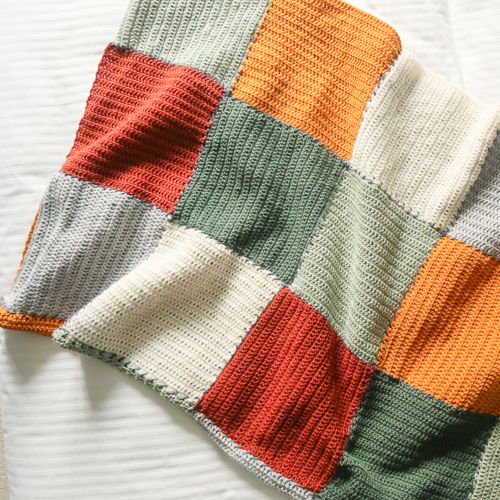 Crochet Beginner Block Blanket