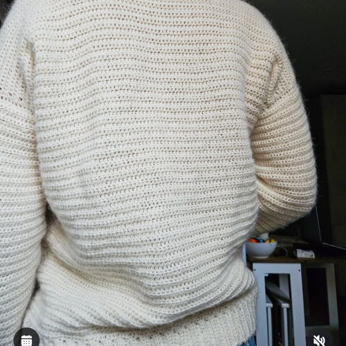 Collared V neck sweater - crochet pattern