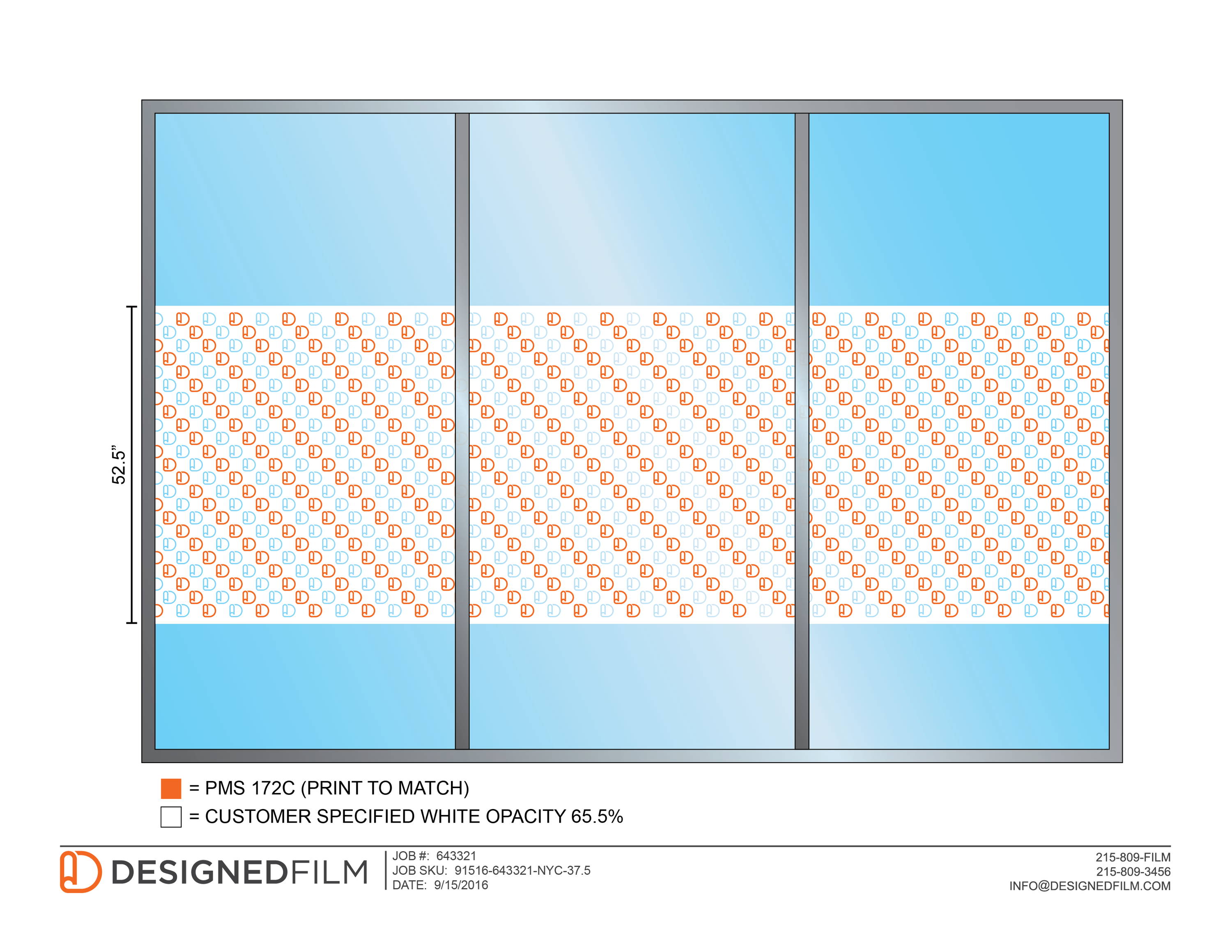 Measurement of designedfilm on window