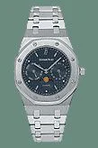 Royal Oak 25594 Moon Phase Stainless Steel / Blue