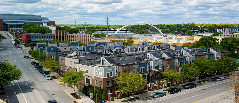 Iowa aerial town image