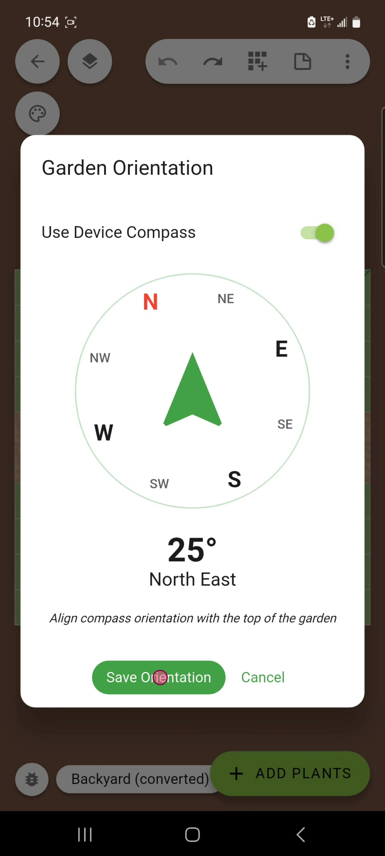 Save Garden Orientation