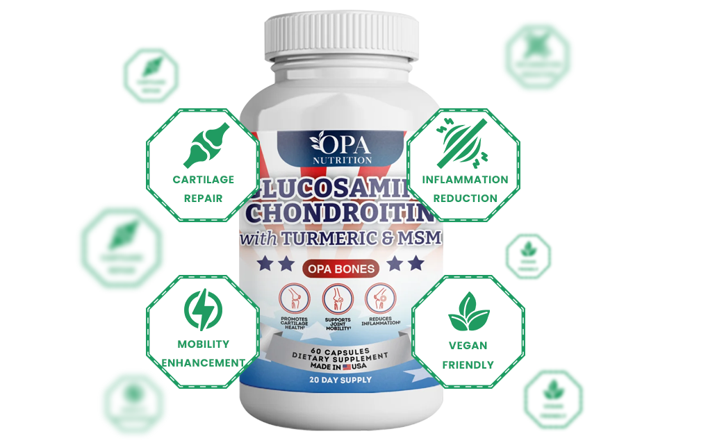 OPA NUTRITION GLUCOSAMINE CHONDROITIN MSM AND TURMERIC JOINT SUPPORT Benefits