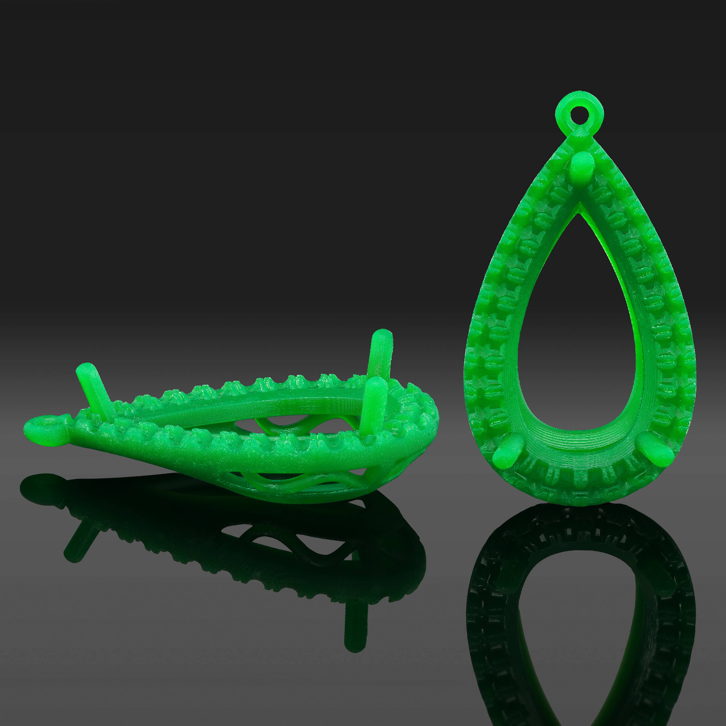 Wax mold for custom earrings