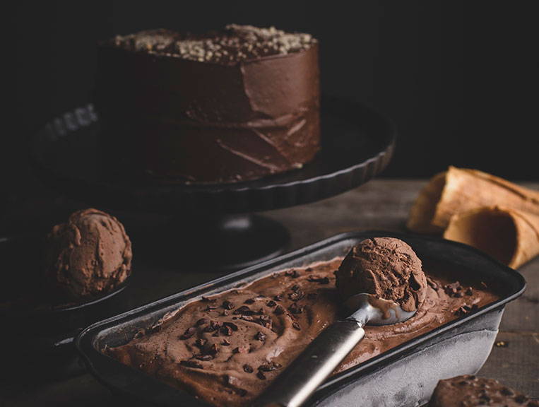 Luker Chocolate Cake and Ice Cream
