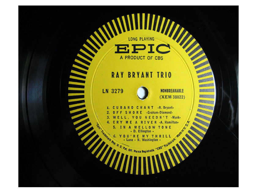 Ray Bryant Trio  -  Ray Bryant Trio  - 1956 Mono Epic LN 3279