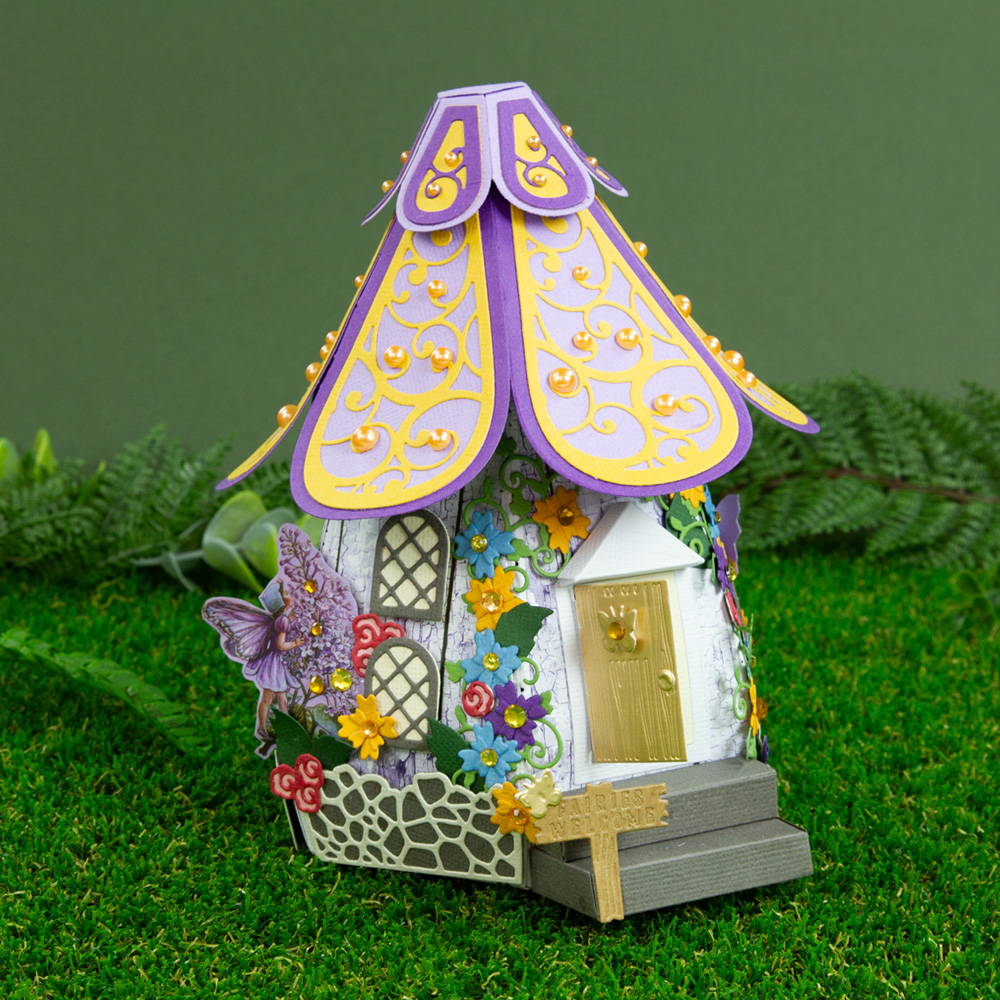 Paper crafted fairy cottage