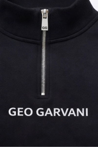 Sweatshirt with Zipped Neckline Cotton Fleece - Image 6