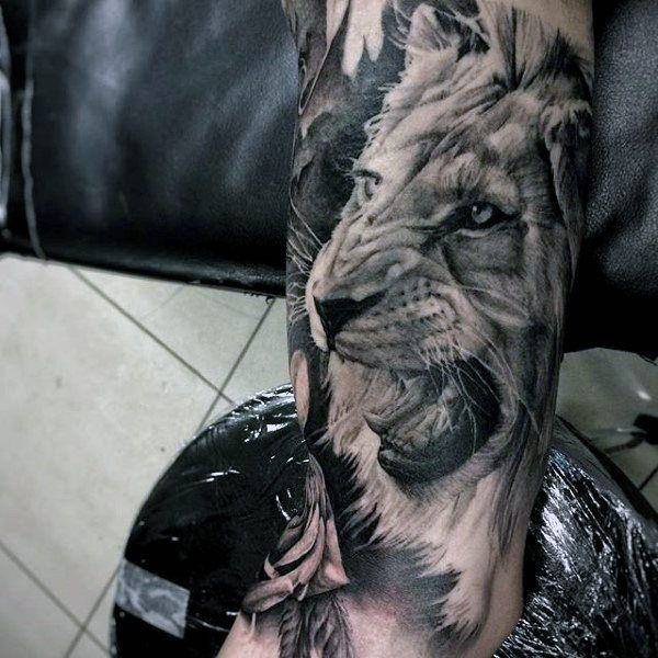 Tatouage Lion Biceps Imperméable