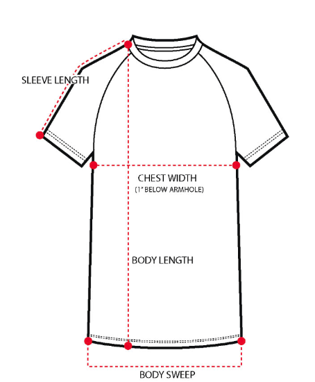 Men's Raglan Size Guide