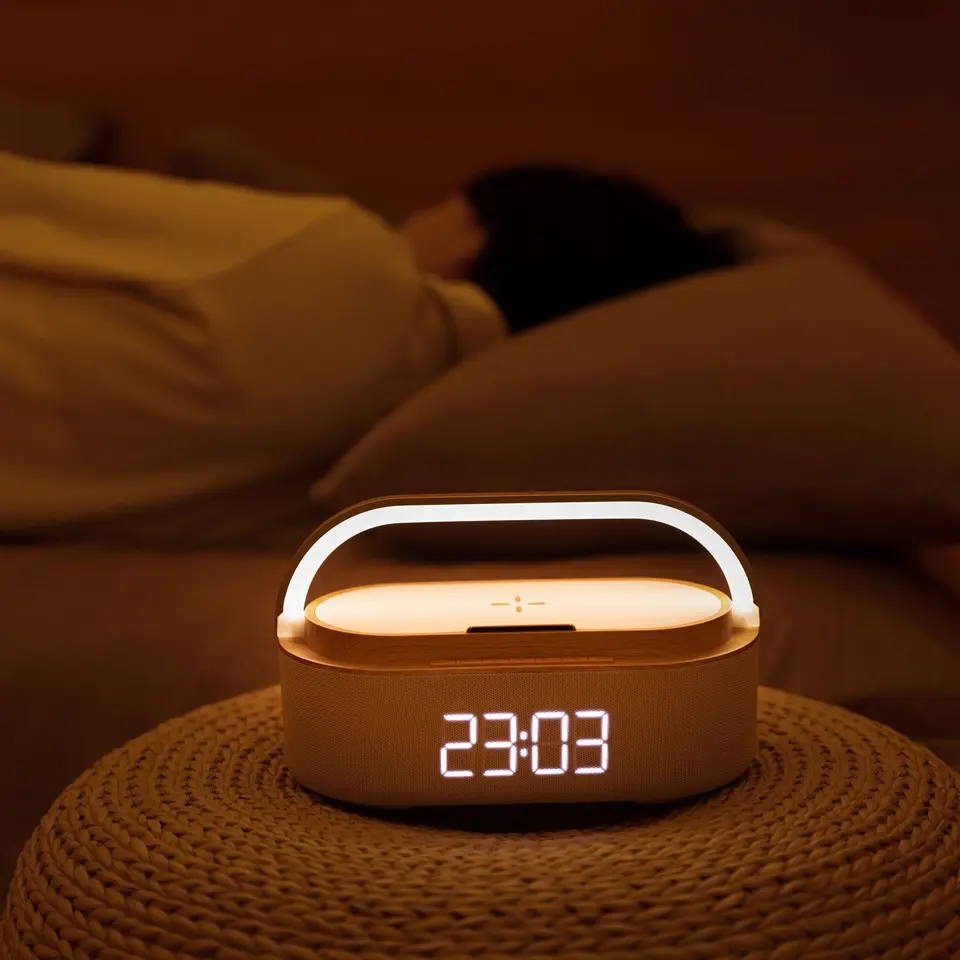 6 IN 1 MULTIFUNCTION WIRELESS CHARGER ALARM CLOCK