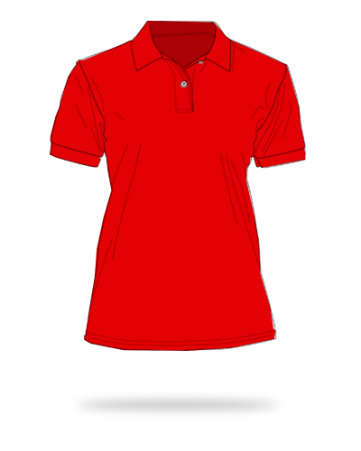 Red ladies fit honeycombed cotton polo shirts sj clothing manila philippines