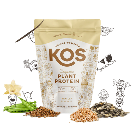 KOS Organic Plant Protein, Vanilla, 14 Servings