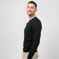 V-Pullover in Schwarz 