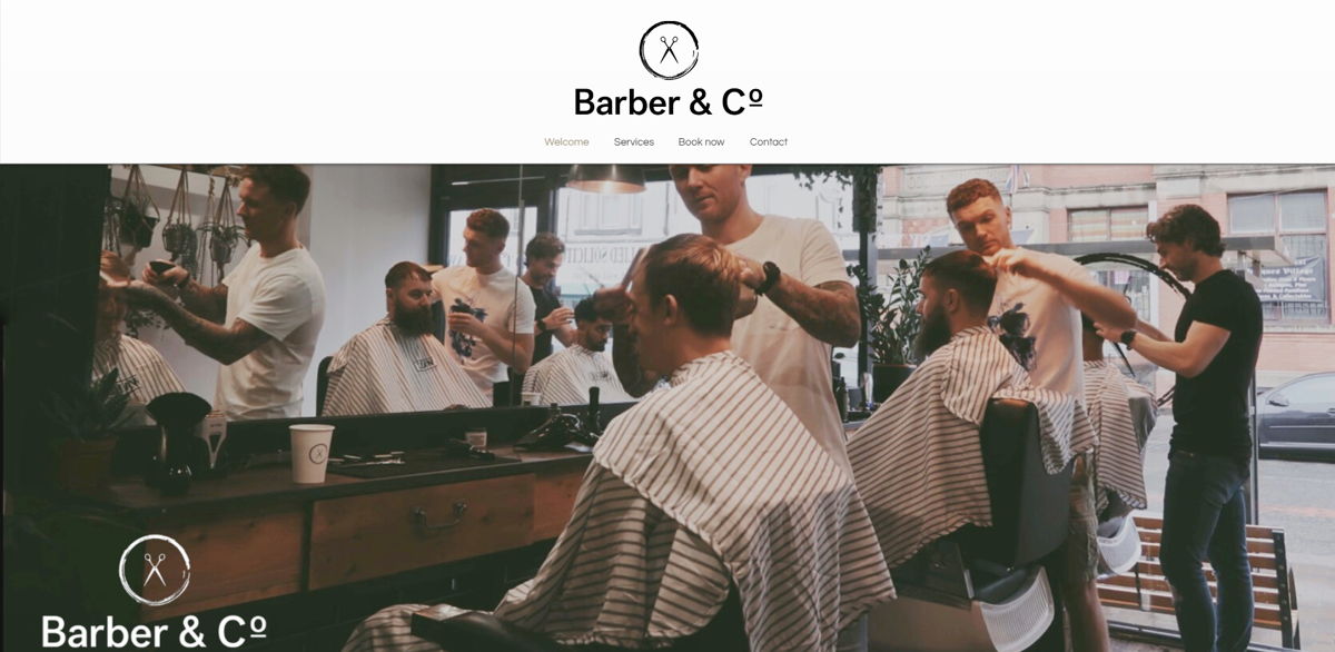Screenshot of Barber & Co. | Manchester, from the barber & barbershop websites collection.