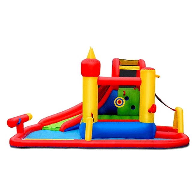 Kids Inflatable Outdoor Bounce House With Slide And Wade Pool