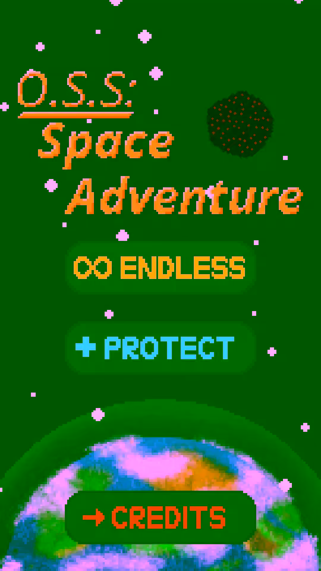 O.S.S.: Space Adventure Main Menu Screenshot