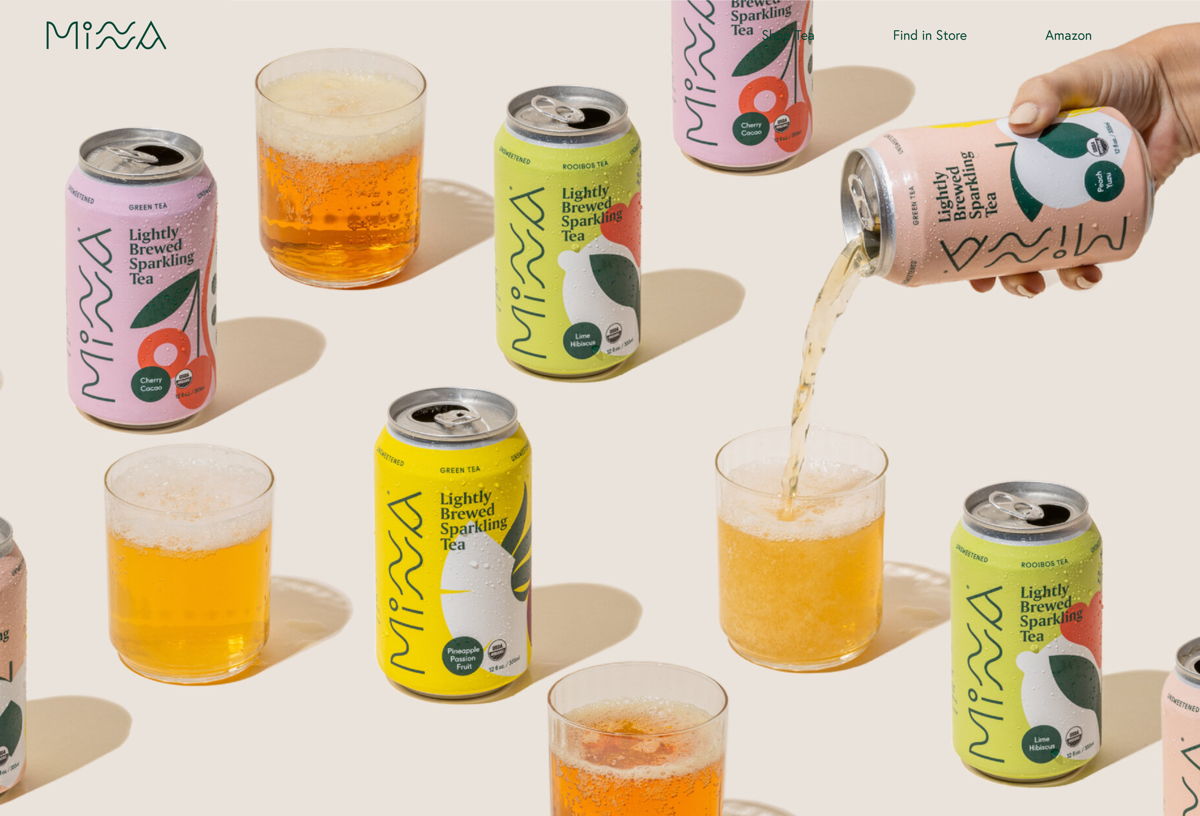 Screenshot of Minna, from the squarespace websites  collection.