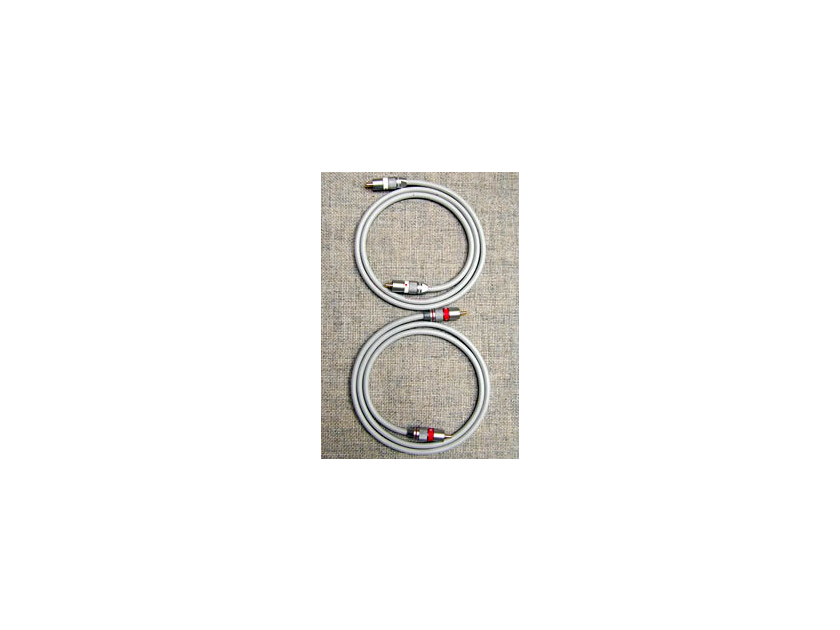 Red Rose Music Silver One Cable (pair) 3 feet