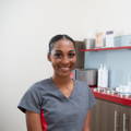 waxing specialist smiling