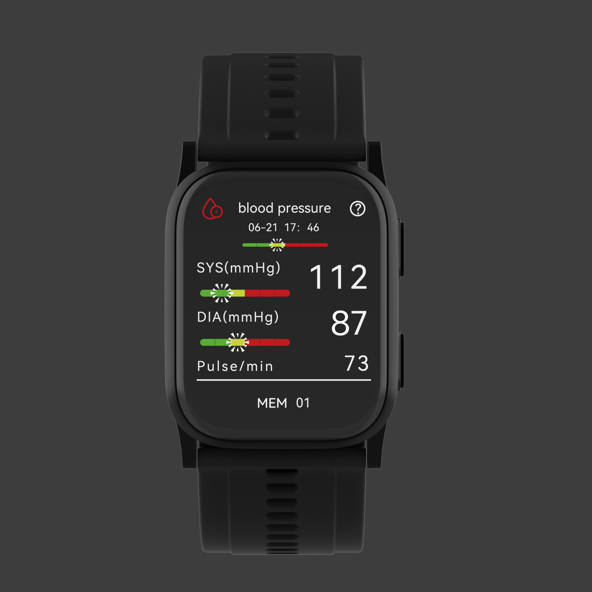 Smart Blood Pressure Watch with HR and SpO2 Wellue