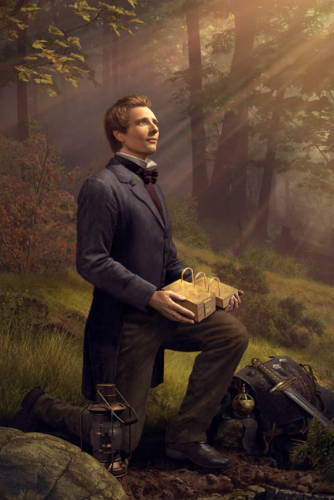 Painting of Joseph Smith retrieving the gold plates and other historical artifcts from the ground.