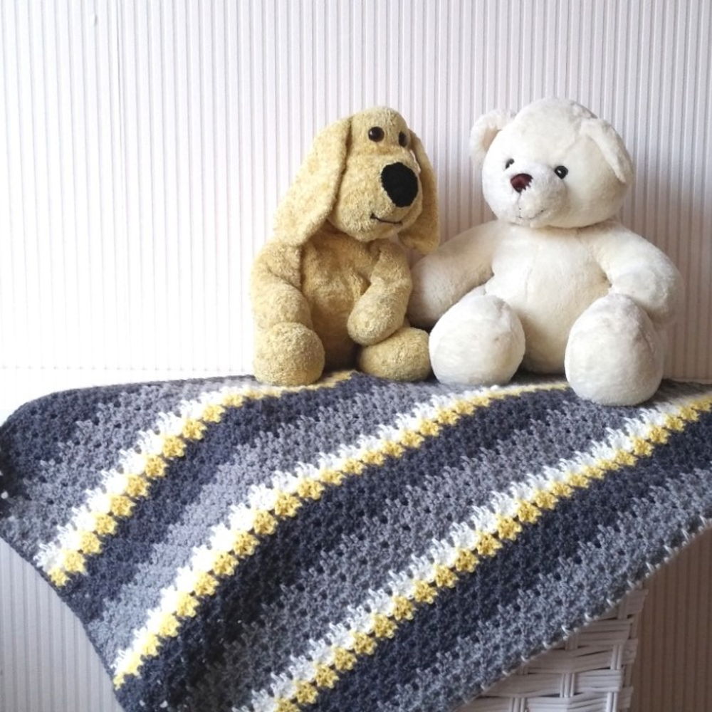 Larksfoot steek baby deken