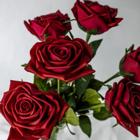 Red Natural Real Touch Rose - Realistic Artificial Flowers