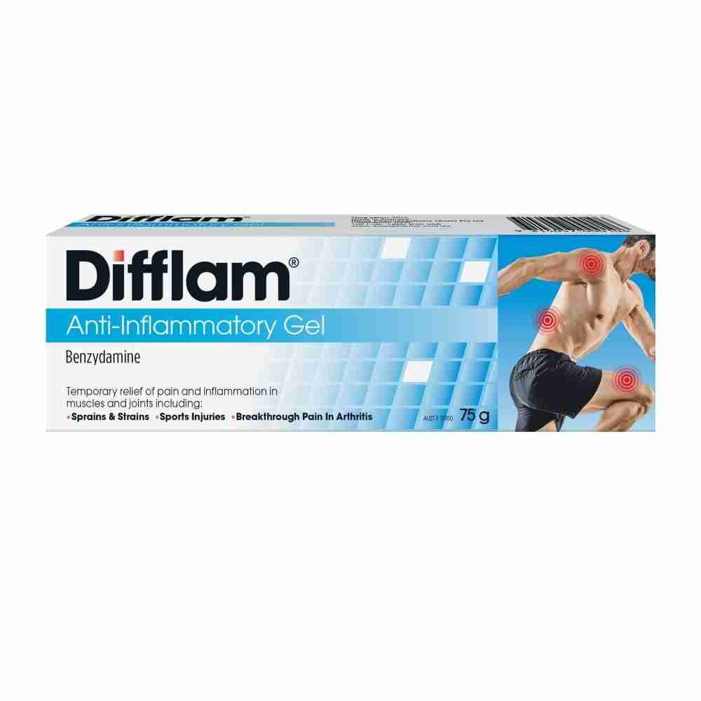 Difflam Anti-Inflammatory Gel 75g Temporary Relief of Pain Muscles and Joints