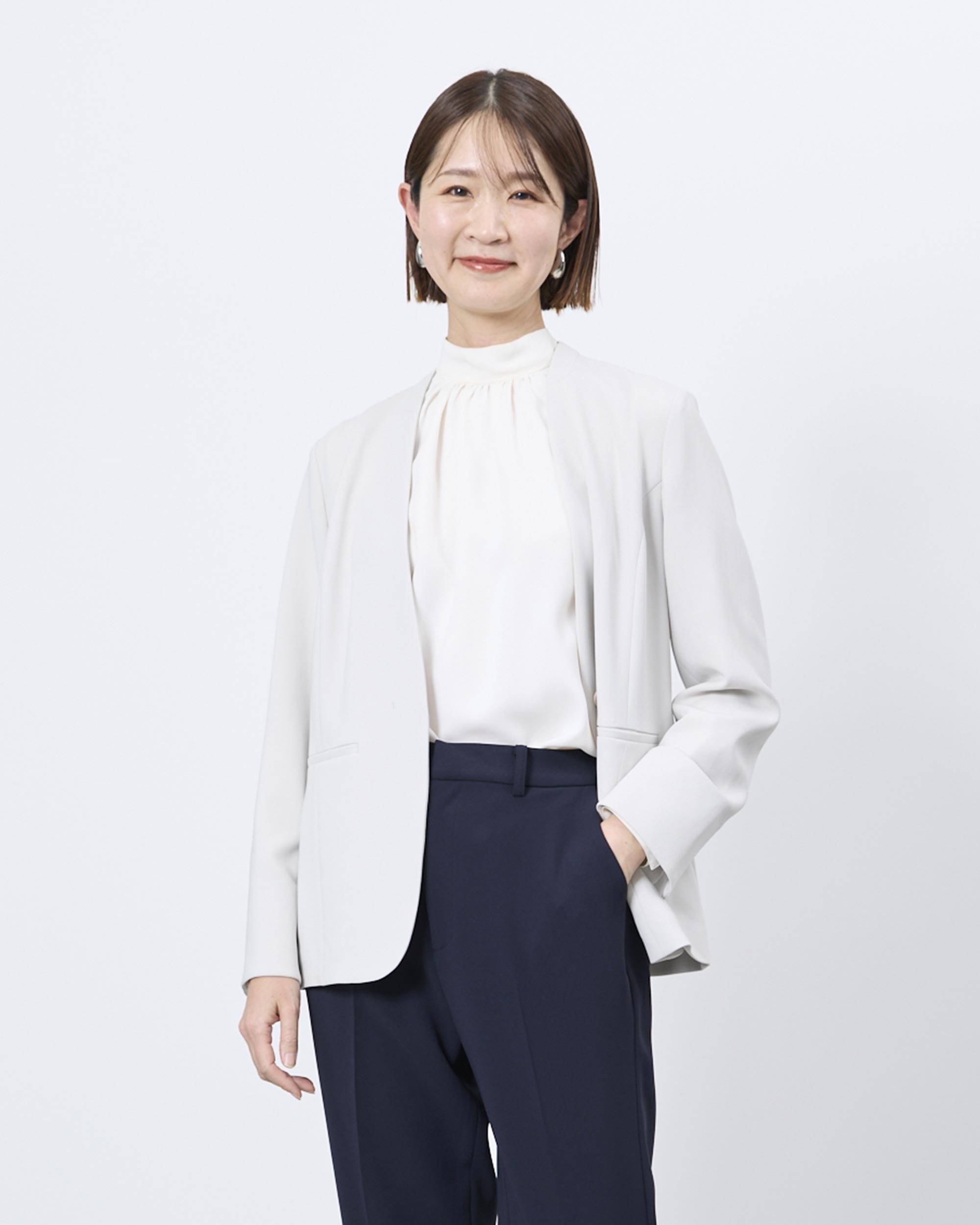 ノーカラージャケット（リニューアル）着用レビュー