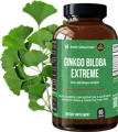 a bottle of ginkgo supplement
