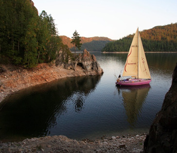 Водная прогулка по Красноярскому морю до залива Бирюса