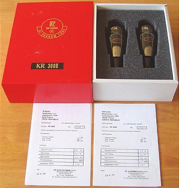 KR Audio 300B tubes, brand new factory matched pair