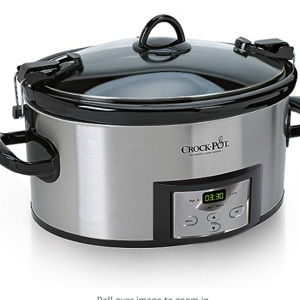 Amazon Prime includes: Crock-Pot 6 Quart Cook & Carry Programmable Slow Cooker with Digital Timer, Stainless Steel (SCCPVL610-S-A)