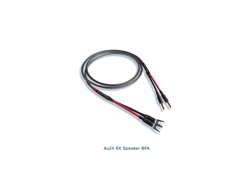Audience Au24 SX 8ft Speaker cables with Spade Termination