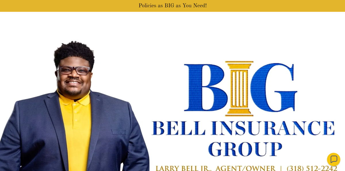 Screenshot of Bell insurance group & associates, from the insurance agent websites collection.