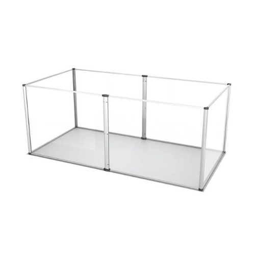 Clear Acrylic Dog Playpen 124x63x40CM, 6 Panels Cage