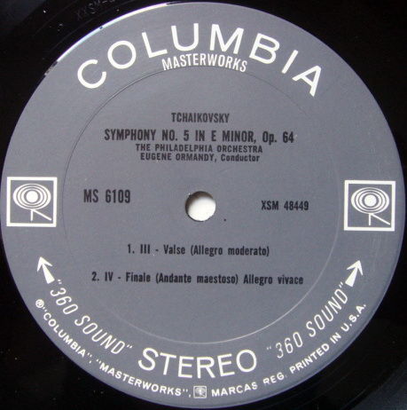 Columbia 2-EYE / EUGENE ORMANDY,  - Tchaikovsky Symphon...