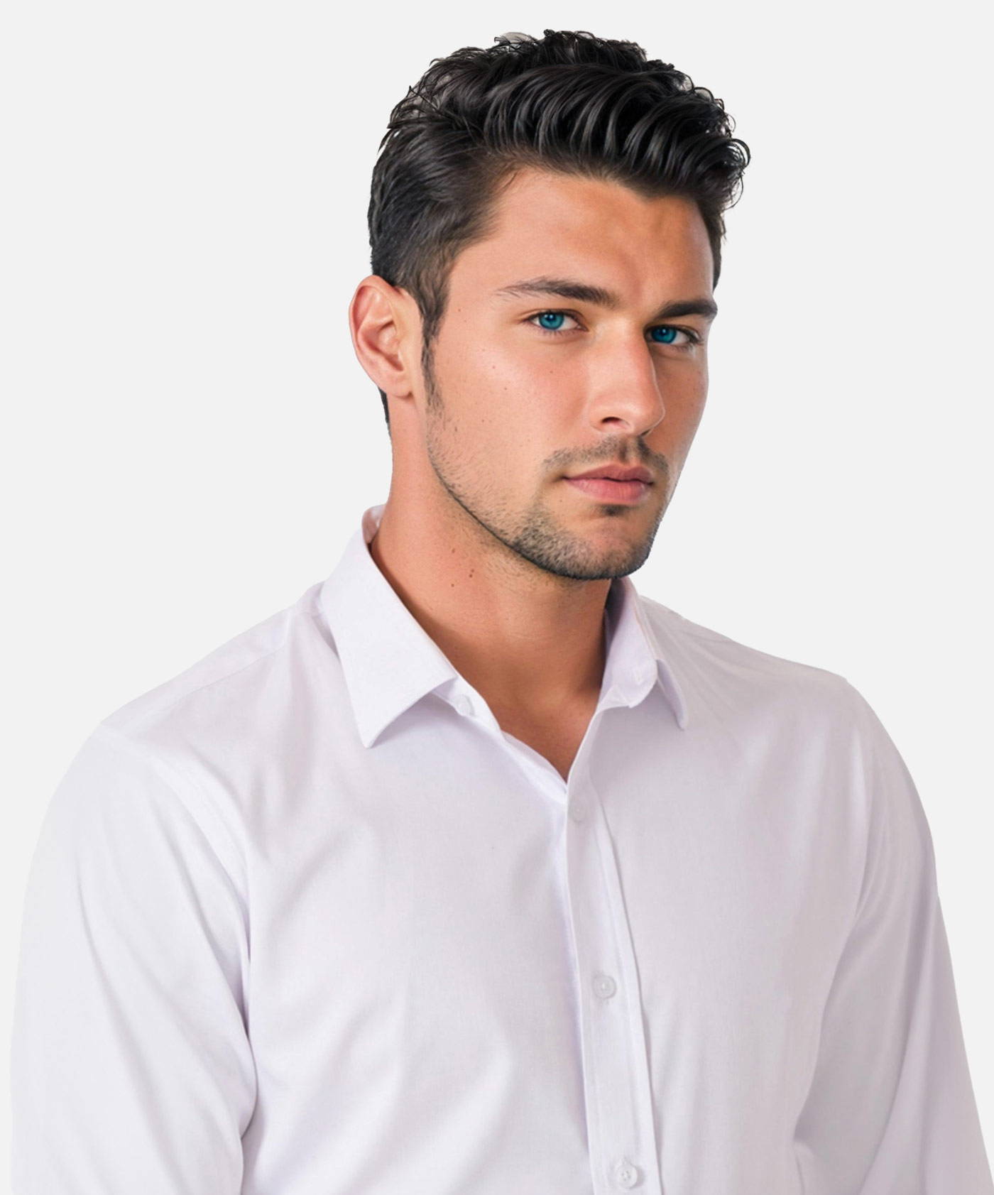 Male model in white shirt