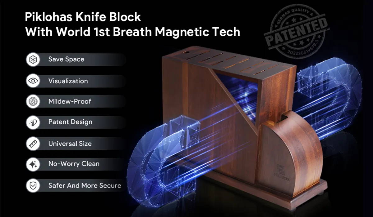 piklohas magnetic knife holder-kitchen knife set
