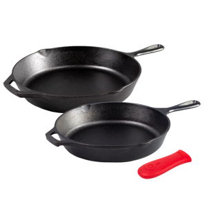 Lodge Fan-Favorite Skillets Set with Handle Holder | Lodge Cast Iron