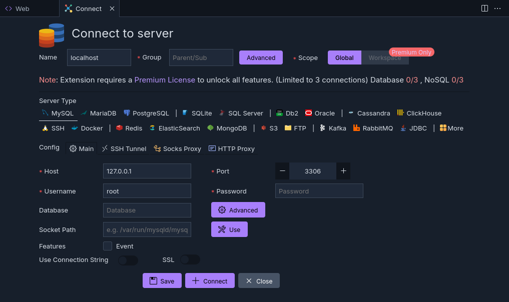 Konfigurasi MySQL Serve