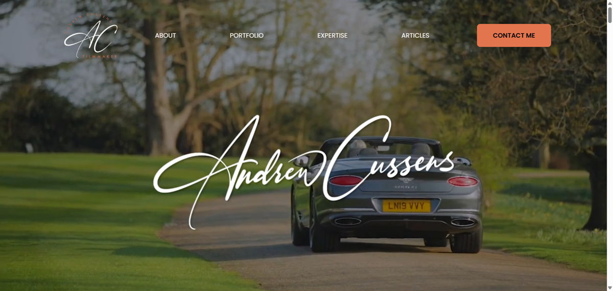 Screenshot of Andrew Cussens, from the filmmaker portfolios collection.