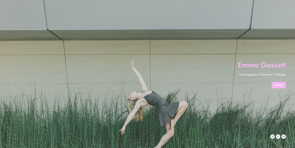 Screenshot of Emma Gassett, from the dancer websites collection.