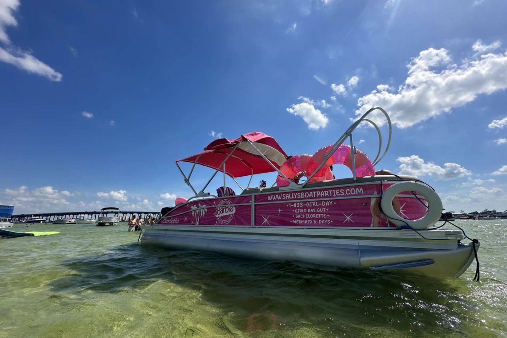 Sally Boat Parties, Destin Florida, Pink Bachelorette Boat