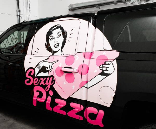 Vinyl Spot Graphic/Decals - Sext Pizza Food Truck Decal